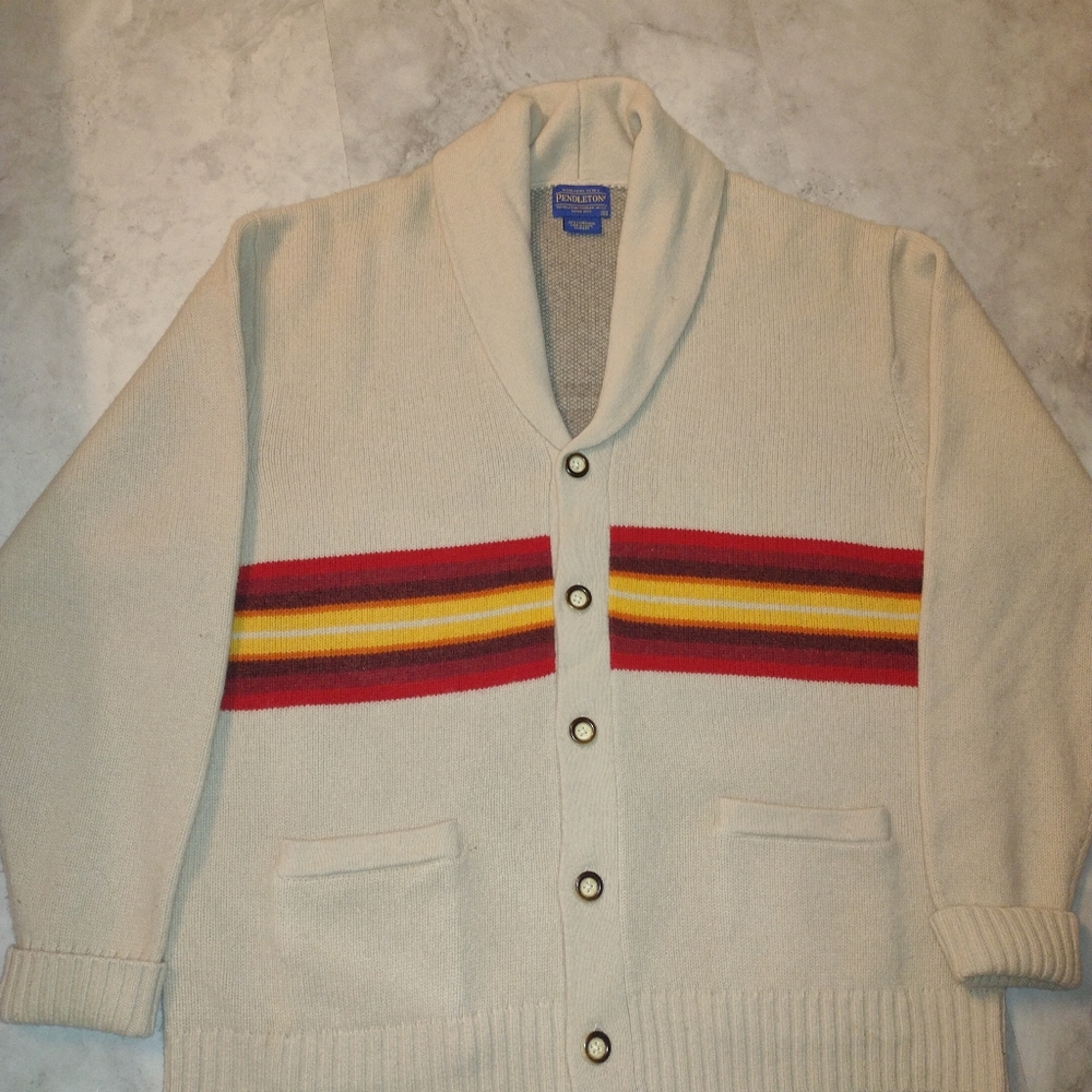 Mens Pendleton 100% wool Aztec sweater XXL